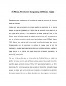 Ensayo México, revolución burguesa y política de masas.