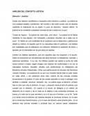 Un buen Análisis del concepto Justicia