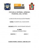 CURSO: FILOSOFÍA DE LA EDUCACIÓN.