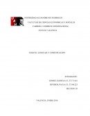 ENSAYO: LENGUAJE Y COMUNICACION