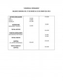 BALANCE GENERAL DEL 1º DE ENERO AL 31 DE ENERO DEL 2013
