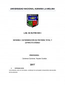 INFORME 3: DETERMINACIÓN DE PROTEÍNA TOTAL Y EXTRACTO ETÉREO