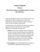 Ciencias que ayudan la calidad de vida de mi sector Villa Liberación