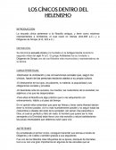 LOS CÍNICOS DENTRO DEL HELENISMO