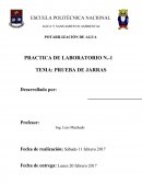 PRACTICA DE LABORATORIO N.-1 TEMA: PRUEBA DE JARRAS