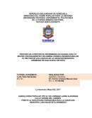 PROCESO DE ATENCION DE ENFERMERIA EN USUARIA ADULTA MAYOR CON DIAGNOSTICO DE ANEMIA CRONICA