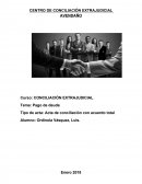 Acta de conciliación con acuerdo total