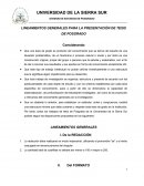 LINEAMIENTOS GENERALES PARA LA PRESENTACIÓN DE TESIS DE POSGRADO