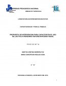 PROPUESTA DE INTERVENCION PARA CAPACITAR EN EL USO DE LAS TICS A PERSONAS CON DISCAPACIDAD VISUAL
