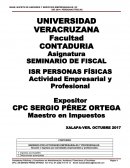 Actividad empresarial y profesional. Ingresos de las personas fìsicas