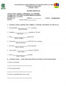 LENGUA ADICIONAL AL ESPAÑOL EXAMEN