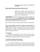 Escrito de excepción en caso de infracción menor