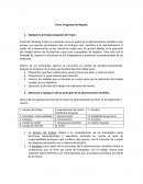 Tarea. Preguntas de Repaso Explique la principal propuesta de Taylor