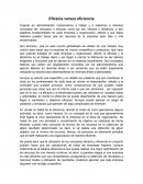 Eficacia versus eficiencia