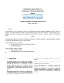 INFORME DE LABORATORIO N° 3 LEY DE OHM Y CIRCUITOS RESISTIVOS