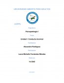 Ejemplo de Conducta Anormal, Unidad I de Psicopatologia