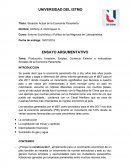 Un Ensayo Argumentativo de la situación actual de la economía panameña