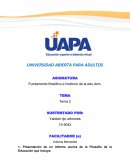 Fundamento filosófico e histórico de la edu.dom.