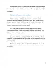 Cual es la Importancia de la informatica para el desarrollo de una empresa. Página 5