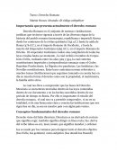 Conceptos fundamentales del derecho romano Importancia que presenta actualmente el derecho romano