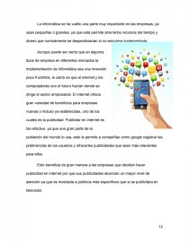 Cual es la Importancia de la informatica para el desarrollo de una empresa. Página 12