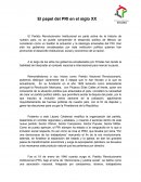 El papel del PRI en el siglo XX