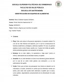 Ciencias IDENTIFICACIÓN DE EQUIPOS DE ALIMENTOS