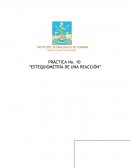 ESTEQUIOMETRÍA DE UNA REACCIÓN