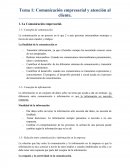 Comunicacion yTema 1: Comunicación empresarial y atención al cliente.