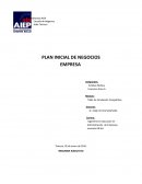 PLAN INICIAL DE NEGOCIOS EMPRESA