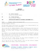 Memo USTIFICACION REPORTE DE ASISTENCIA SEPTIEMBRE 2017