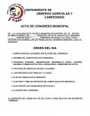 Una nueva Convocatoria congreso municipal