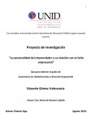 Proyecto de Investigación “La personalidad del emprendedor y su relación con el éxito empresarial”