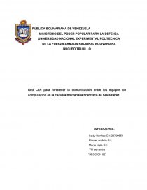 Red LAN para fortalecer la comunicación entre los equipos de computación en la Escuela Bolivariana Francisco de Sales Pérez. Página 1