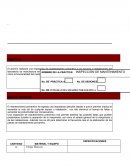 Inspeccion del Mantenimiento. El alumno realizará una inspección de mantenimiento preventivo a los equipos e instalaciones del laboratorio
