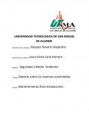Trabajo: Reporte sobre los sistemas sustentables