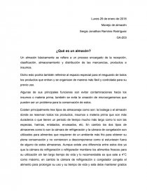 Un almacén básicamente se refiere a un proceso encargado de la recepción, clasificación, almacenamiento y distribución de las mercancías, productos e insumos.. Página 1