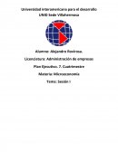 Plan Ejecutivo. 7. Cuatrimestre Materia: Microeconomía Tema: Sesión I