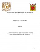 LA IMPORTANCIA Y EL DESARROLLO DEL AHORRO FINANCIERO EN MÉXICO DE 1996 A 2010