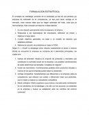 Formulacion estrategica FORMULACIÓN ESTRATÉGICA