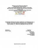 PROGRAMA PREVENTIVO PARA FOMENTAR LOS DERECHOS DE LA MUJER A UNA VIDA LIBRE DE VIOLENCIA EN LA COMUNIDAD SANTA MARIA “B”, MUNICIPIO MIRANDA ESTADO FALCÓN