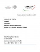 Gestión y Administración PyME Actividad 2. Selección de un canal de venta.