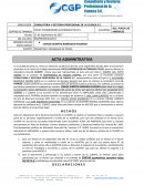 ACTA ADMINISTRATIVA. CONSULTORIA Y GESTORIA PROFESIONAL DE LA CUENCA S.C.