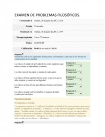 Examen de Problemas Filosoficos Comenzado el Estado. Página 1