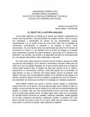 EL OBJETO DE LA HISTORIA (ANALISIS)