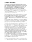 COMO SE DA LA REALIDAD DE LA POLITICA