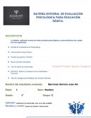 BATERÍA INTEGRAL DE EVALUACIÓN PSICOLÓGICA PARA EDUCACIÓN BÁSICA