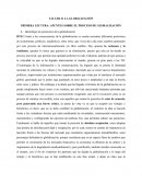TALLER #1 LA GLOBALIZACIÓN PRIMERA LECTURA: APUNTES SOBRE EL PROCESO DE GLOBALIZACIÓN