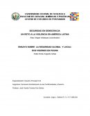 Como se da la Seguridad Global y Local Dos Visiones en Pugna
