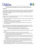 Procesos de seguridad POLITICA USO RESTRINGIDO DE CELULAR EN AREAS OPERATIVAS